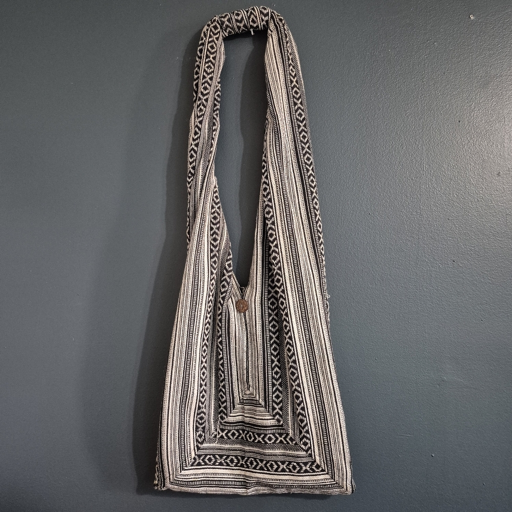 Ark Imports Hand Stitched Cotton Boho Shoulder Bag